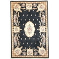 thumbnail image 1 of KAS Ruby 3'3" x 5'3" Hand-Tufted Wool Runner Rug in Black, 1 of 2