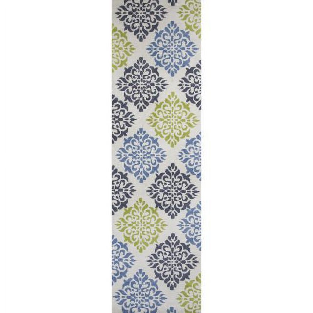 KAS Rugs Allure 4073 Ivory Delaney Hand-Tufted 100% Polyester Area Rug with Cott