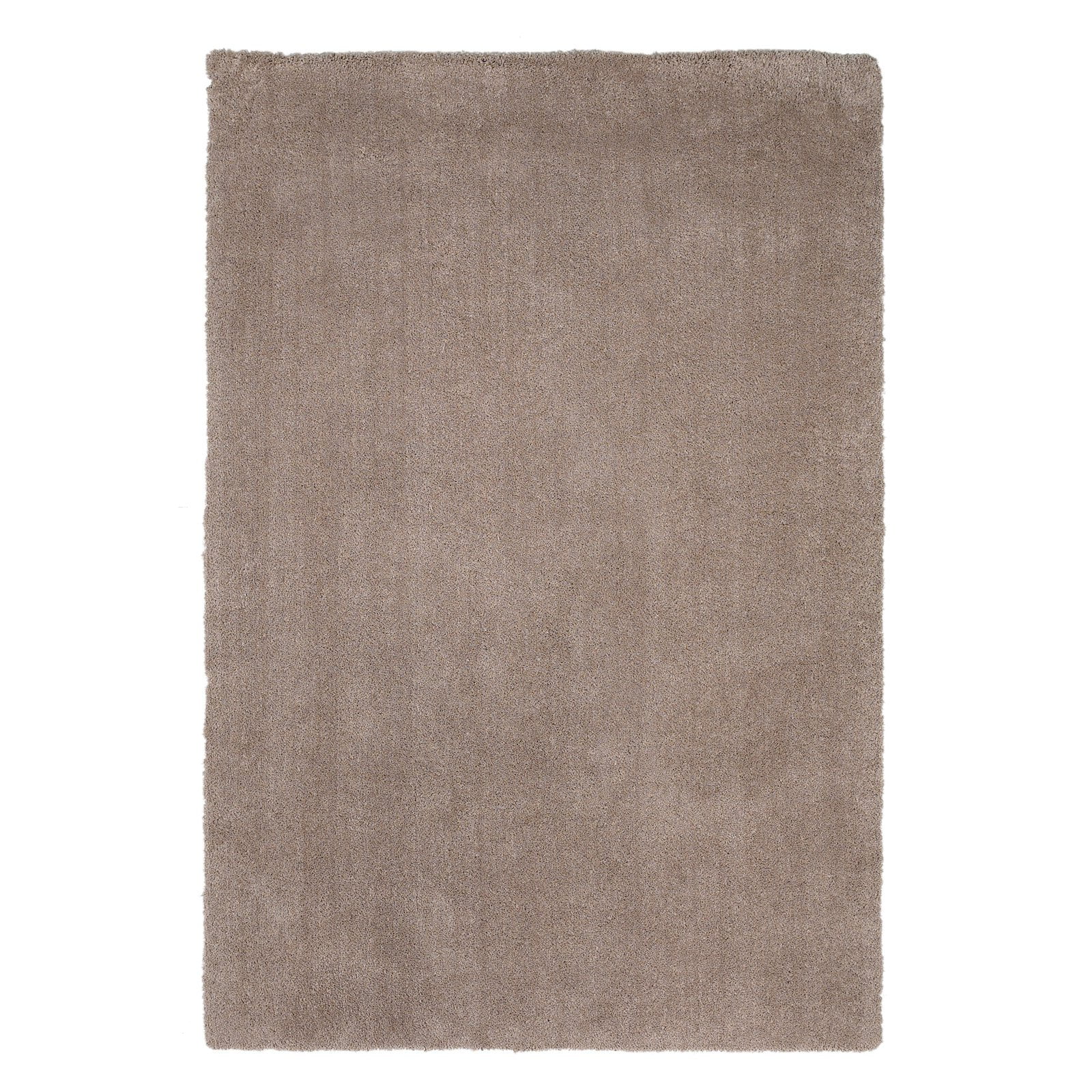 Taupe Greige High Pile Shag Synthetic Accent Rug