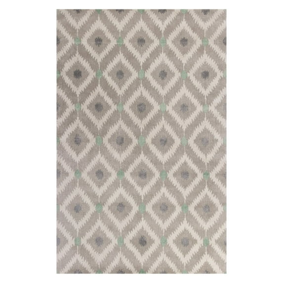 KAS Rugs Bob Mackie Home 1017 Silver And Grey Mirage Hand-Tuft