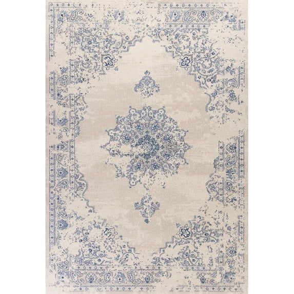 Bob Mackie Home Vintage 1303 Sky Blue Medallia 5'3" x 7'7" Size Area Rug