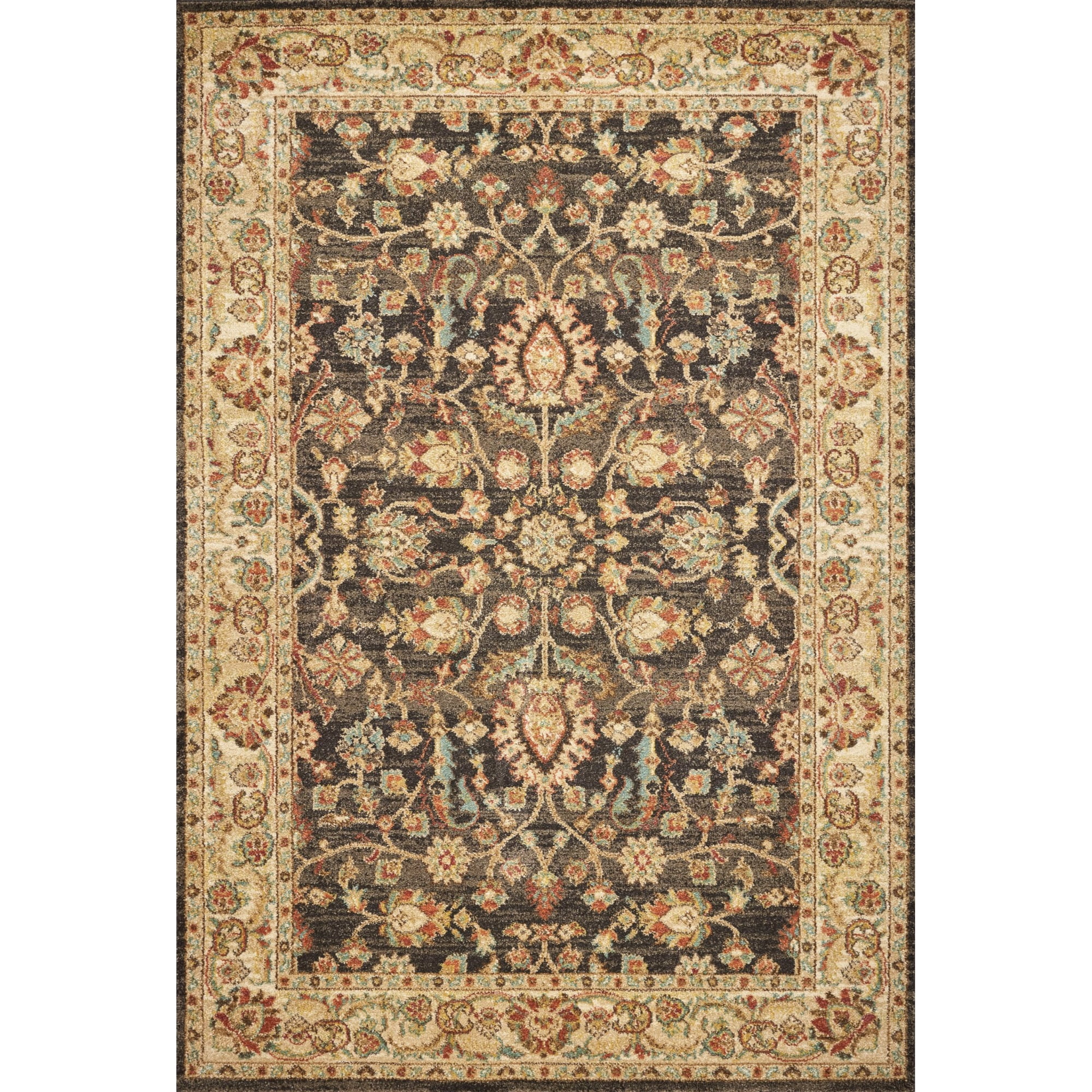 KAS Rugs Casablanca Persia Moroccan Area Rug - Gold/Grey 3'3" x 4'11"