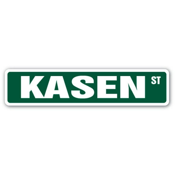 KASEN Street Sign Childrens Name Room Sign | Indoor/Outdoor | 24" Wide