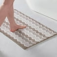 thumbnail image 1 of KASENTEX  Soft Chenille Bath Rug Mat Absorbent Non Slip Machine Wash Durable 24x36 - Light Brown, 1 of 6