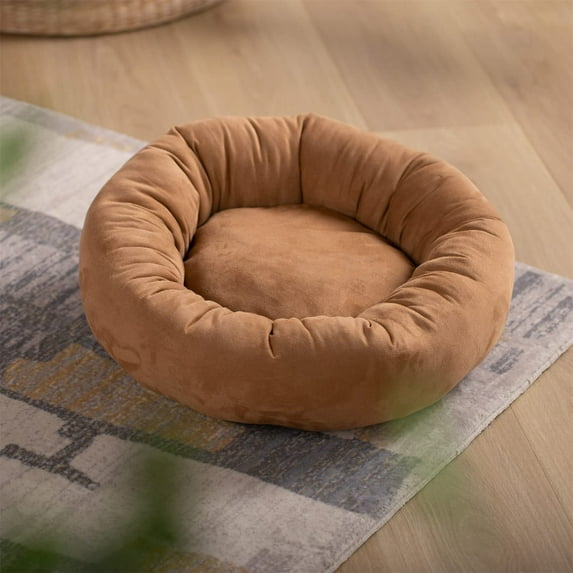 KASENTEX Dog Bed, Round Dog Beds for Medium/Large Dogs, Donut Dog Bed and Cat Bed Anti Slip & Machine Washable