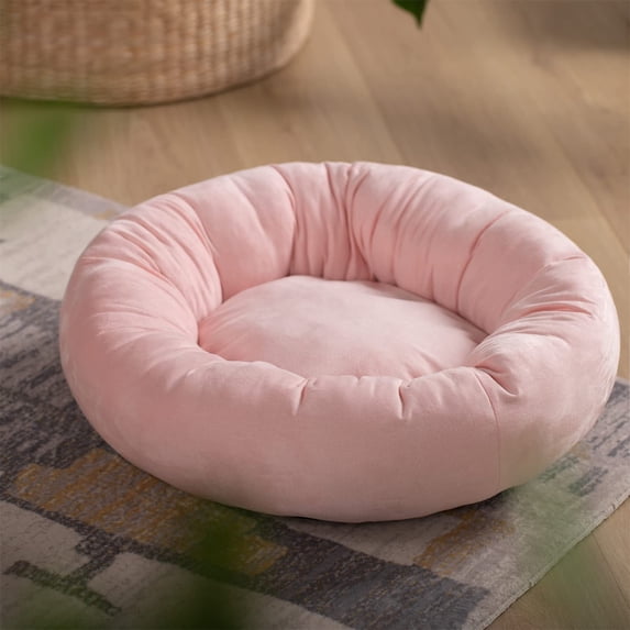 KASENTEX Dog Bed, Round Dog Beds for Medium/Large Dogs, Donut Dog Bed and Cat Bed Anti Slip & Machine Washable