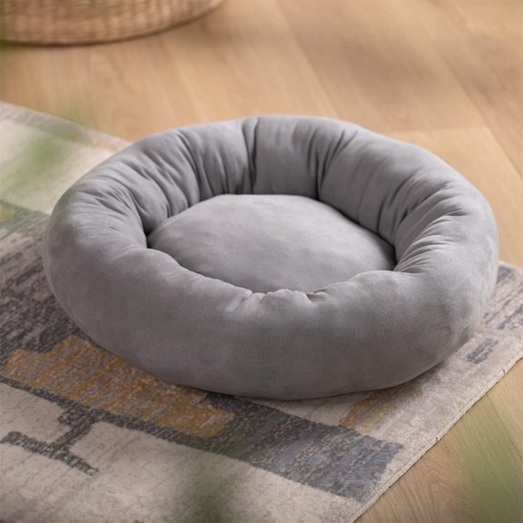 KASENTEX Dog Bed, Round Dog Beds for Medium/Large Dogs, Donut Dog Bed and Cat Bed Anti Slip & Machine Washable