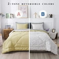 thumbnail image 1 of KASENTEX Kids Reversible 5 Piece Bed in A Bag Twin Size Comforter Set Bedding, Yellow, 1 of 5