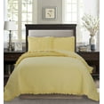 thumbnail image 1 of KASENTEX  Soft Microfiber Quilt Set Machine Washable Bedspread All Season Yellow - King, 1 of 26