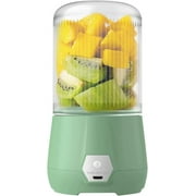 KASGMU  4-Blade USB Blender Bottle – Portable Electric Mixer for Smoothies, Juices & Healthy Shakes(Light  GREEN)