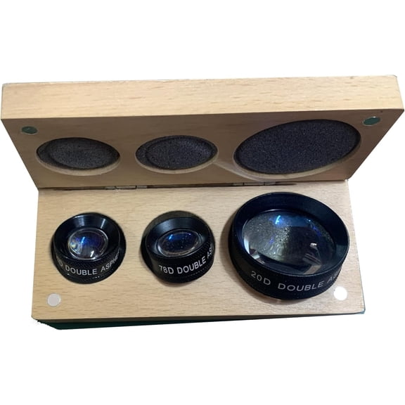 KASHSURG Double Aspherical Lens for Ophthalmic Set of 3 (20D, 78D, 90D)_IN_SSD166