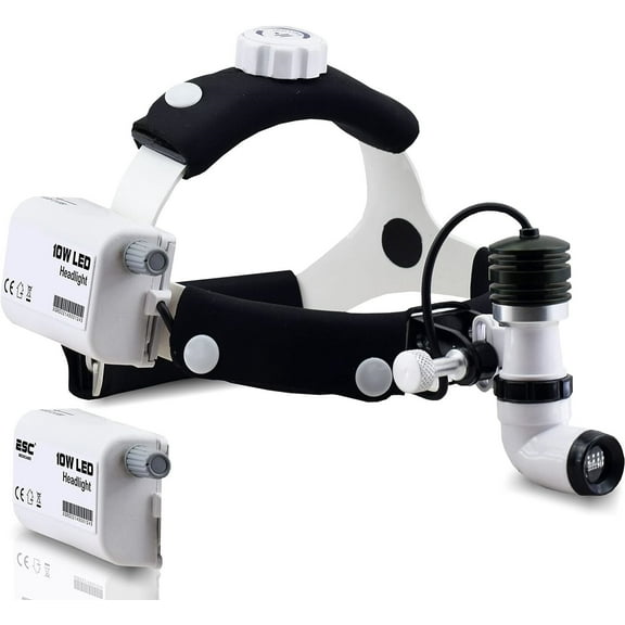 KASHSURG Surgical Headlight Dental Headlamp Wireless Portable Cold LED Light Source Ent Endoscopy (10W)