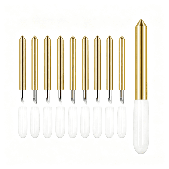 KASIU 10 Pcs Premium Fine Point Blades High Replacement for Maker 3/ Maker/Explore 3/4/ Air 3/2 Perfect for Cutting Vinyl,Cardstock,Paper,Adhesive Foil