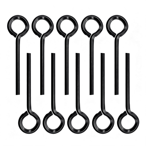 KASIU 10Pcs Black 5/32" Standard Hex Dogging Key with Full Loop,Metal Allen Wrench Door Key for Push Bar Panic Exit Device Allen Wrench