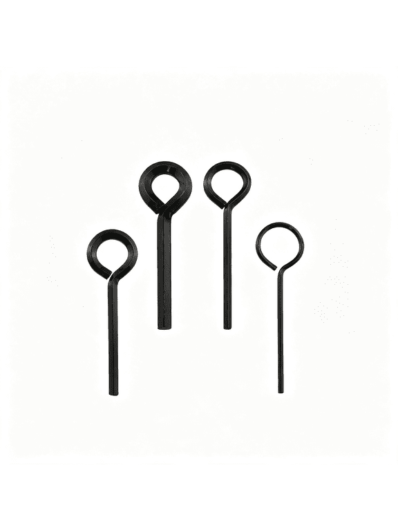 1Set Annular Allen Wrench Set Standard Dogging Key with Full Loop,Allen Wrench Door Key for Push Bar Panic Exit Devices (1X5/64,1X1/8,1X5/32,1X7/32 Black Circle and 1X Keychain)