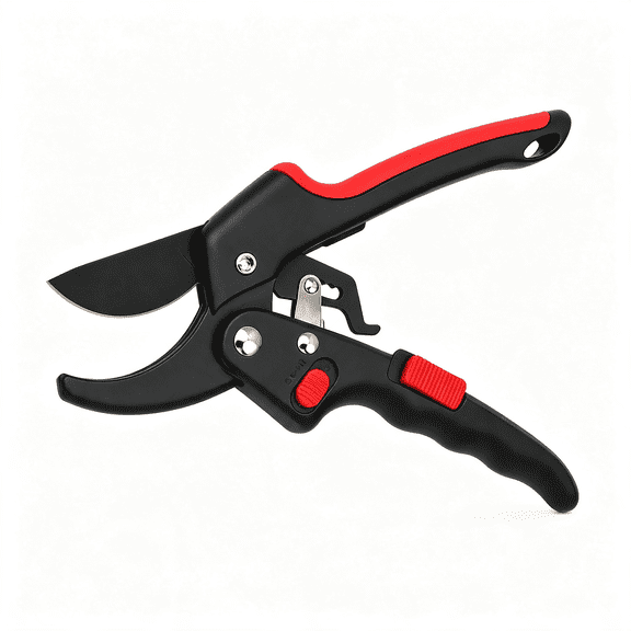 KASIU 2-In-1 Ratchet Pruning Shears,Switchable Cutting Modes,Sk5 Anvil Pruner,Lightweight Ergonomic Grip,Non-Stick Coated Blade,Reduced Hand Fatigue for Roses,Shrubs and Everyday Garden Trimming