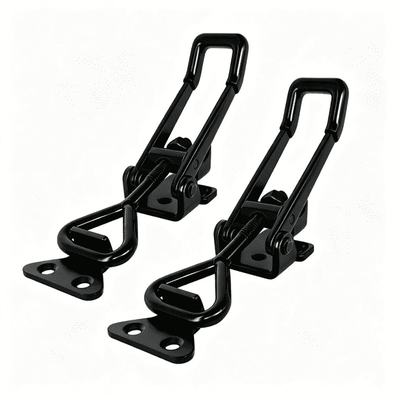 KASIU 2 Pack Heavy Duty Toggle Clamp Latch 4003 Style - 1320Lbs Capacity Adjustable Quick Release Hasp Clamps, Heavy Duty Durable Quick Release Door Latch