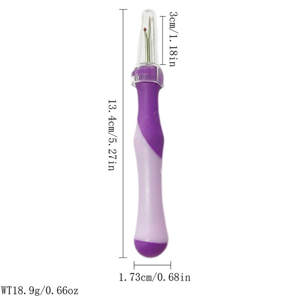 KASIU 2 Pcs Seam Ripper, Handy Stitch Remover Tool with Cover, Ergonomic Grip Sewing Seam Ripper&Thread Remover for Hand Sewing, Knitting, Cross Stitching, Embroidery and Thread Removal, Purple
