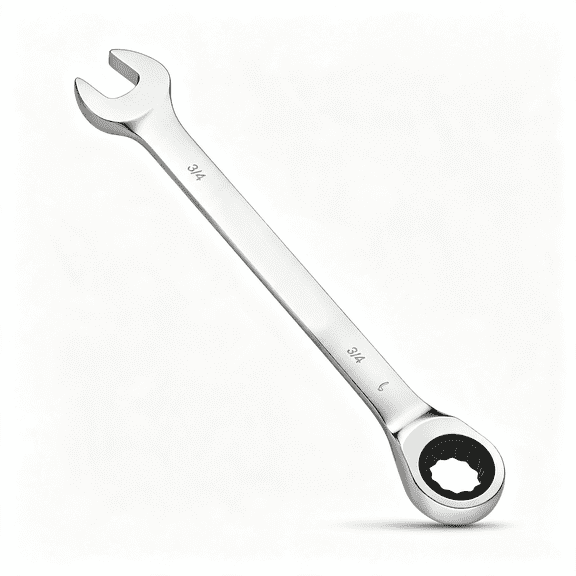 KASIU 3/4" Combo Ratchet Wrench - Polished,Tight-Spot Tool 3/4 Wrench