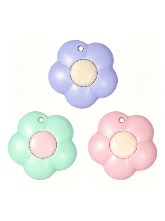 3Pcs Mini Retractable Utility Knife Flower Pocket Box Cutters Plastic Letter Opener Slide Open with Keychain Hole for Box Letter Envelope,Flower Shape