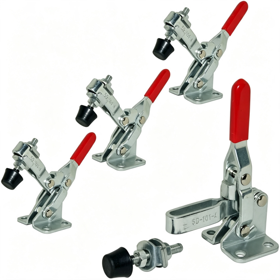KASIU 4 Pcs Vertical 101-A Quick-Release Toggle Clamp|110 Lbs Holding Capacity Antislip,Antislip Stable Quick Release Toggle Clamp