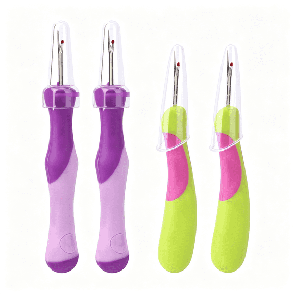 KASIU 4Pcs Seam Ripper for Sewing,Stitch Remover Tool Thread Puller Cutter for Hand Sewing Knitting Embroidery Cross Stitching Fabric Crafts Needlepoint Accessories Supplies Essentials