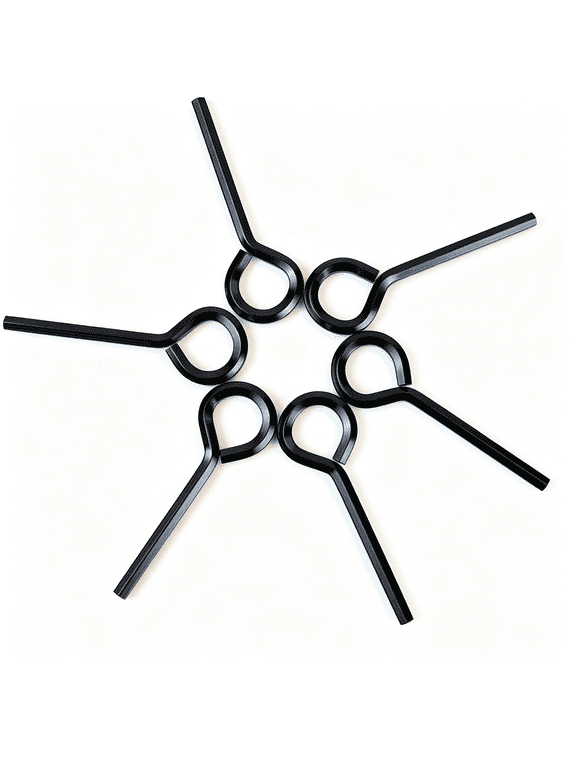 6 Pack Allen Wrench Hex Key for Push Bar Door Panic Exit Devices 5/32 Inch Standard Hex Dogging Key with Full Loop Hex Key Keychain Set Solid Metal Hex Keys Wrench (Black)