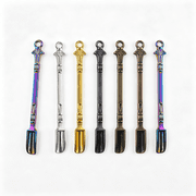 KASIU 6-Pack Mini Spoons Metal Tiny Shovels 3" Small Medicine Spoon for Home Kitchen Spices,Necklace Charms Pendants Diy Craft Making Metal 6-Pack Mini Spoons Multicolor