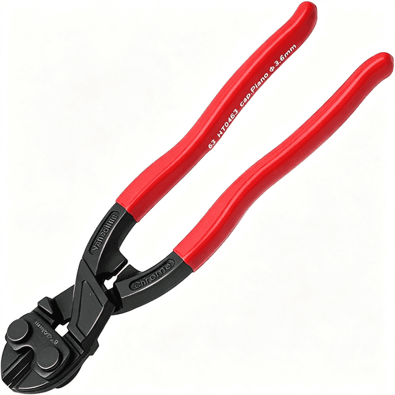 KASIU 8" Mini Bolt Cutters,High Leverage Compact Bolt Cutter,Anti-Slip Comfort Grip,Crv Steel Blade with Recess,Cuts Rods,Bolts,Wires,Cables,Rivets,And Chains
