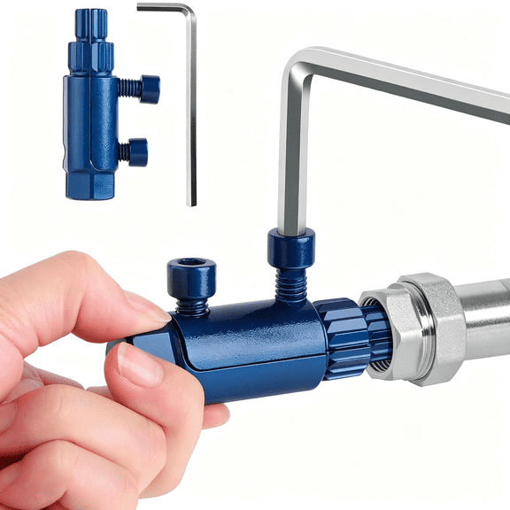 KASIU Broken Pipe Extractor Tool - Broken Faucet Removal Tool for 1/2", 3/4", 1" Pipes | Removes Rusted/Damaged Faucet Bolts & Pipe Threads Broken Key Extractor Tool (Blue)