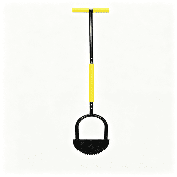 KASIU Edger Lawn Tool 41In Border Edger with Tempered Spring Steel Blade Long Rubber Handle Wide Footplate Rustproof Manganese Steel Half Moon Edger for Garden Maintenance