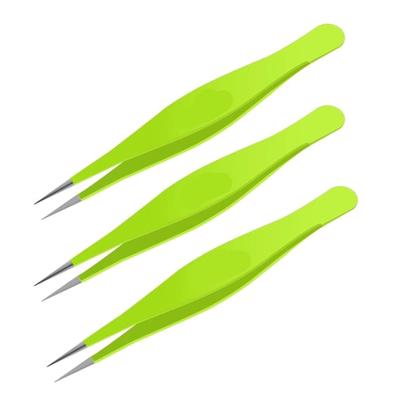KASIU Fine Point Tweezers for Women and Men-Splinter Ticks,Facial,Brow and Ingrown Hair Removal-Sharp,Needle Nose,Surgical Tweezers Precision Pluckers Tweezers for Chin Hair