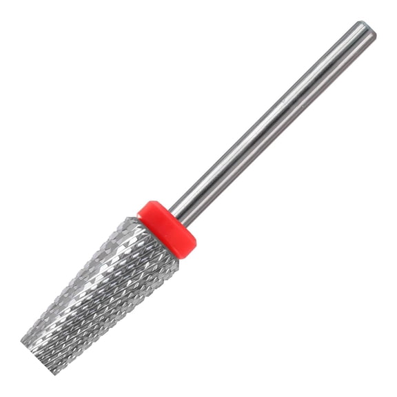 KASIU Flat Top 5 in 1 Nail Drill Bit Professional Tungsten Carbide Cross Tapered Nail Bits 3/32" 2 Way Electric File Nail Drill Accessories Manicure Gel Polish Removal Tool F