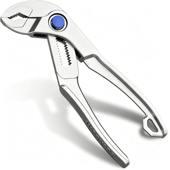 KASIU Mini Water Pump Pliers 4-Inch Joint Pliers Tight Spaces Tongue Pliers Alloy Steel 15-Position Push-Lock V-Jaw Design Multi-Surface Grip Pocket Size Every-Day Carry