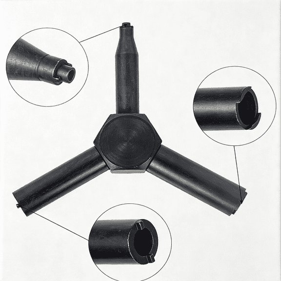 KASIU Multi-Functional Triangle Wrench Valve Key, Stainless Steel Valve Removal Tool for Gas Magazine Charging & Maintenance, Gas Valve Wrench