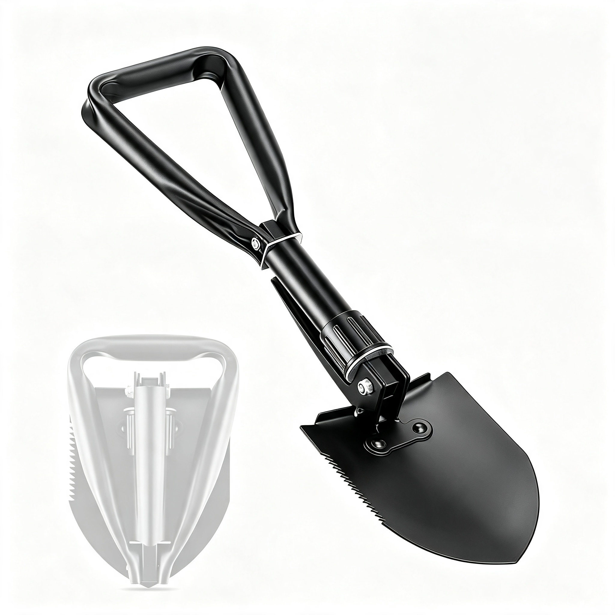 KASIU Outdoor Multi Use Folding Digging Shovel 18 5 Inch Lightweight 