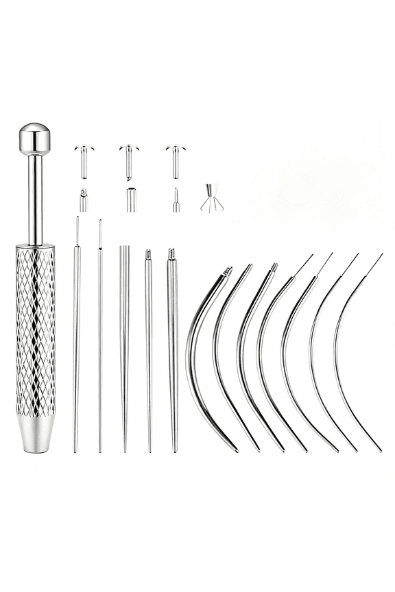 Piercing Taper Insertion Tool Piercing Ball Grabber Tool Kit 14G 16G 18G 20G Body Piercing Changing Tool Internal/External Threaded/Pushin Piercing Threader Tool for Ear/Nose/Navel/Lip