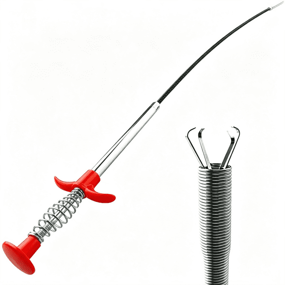 KASIU Plumbing Grabber Sink Grabber Flexible Claw Pickup Tool for Litter Pick,Drains,Home Sink,Toilet&Clean Dryer Vents,Versatile Claw Grabber Pickup Tool(24Inch)