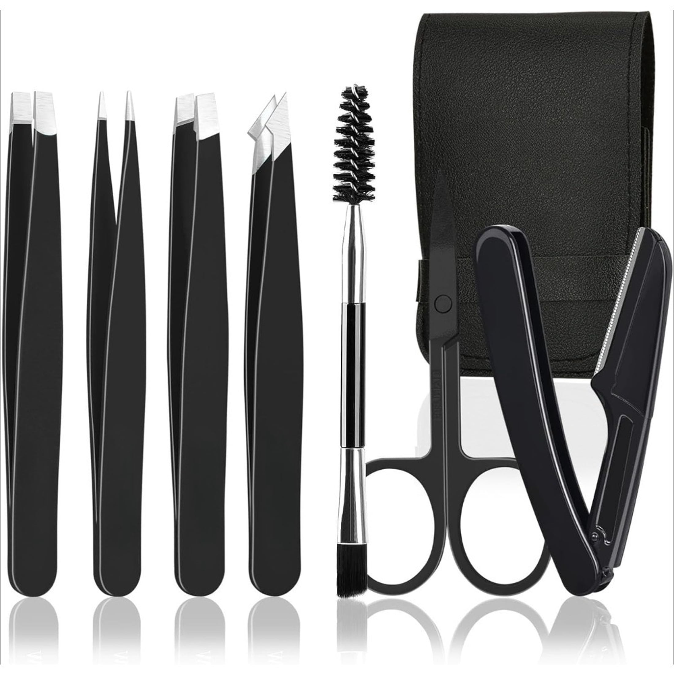 Eye Bro Razor KASIU Professional Stainless Steel Tweezers for Women and Men,7 Pack ...