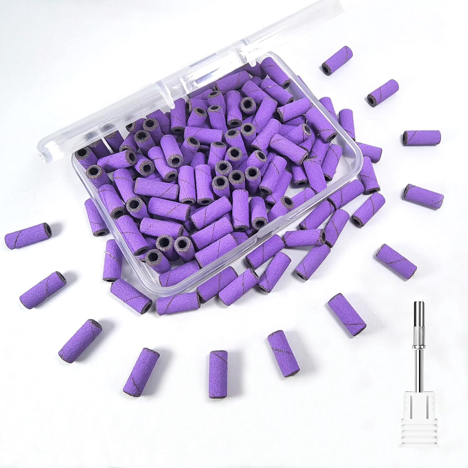 KASIU Small Sanding Bands Nail Drill Bits 240 Extreme Fine Grit Nail ...