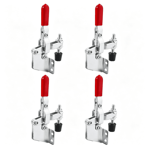 KASIU Toggle Clamps Latch Vertical Quick-Release Toggle Clamp Antislip Holding Capacity 220 Lbs Tool 101B 100Kg 4 Pack, Antislip Stable Quick Release Vertical Quick Release Toggle Clamp