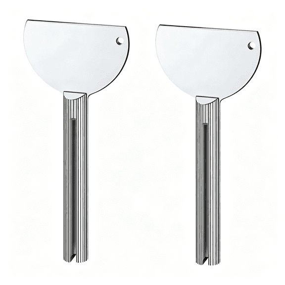 KASIU Toothpaste Squeezer,Metal Tube Squeezer Key Stainless Steel Toothpaste Roller Tube Wringer for Paint,Cream,Cosmetic,Daily Living Tube Squeezing Aids (2Pcs A)