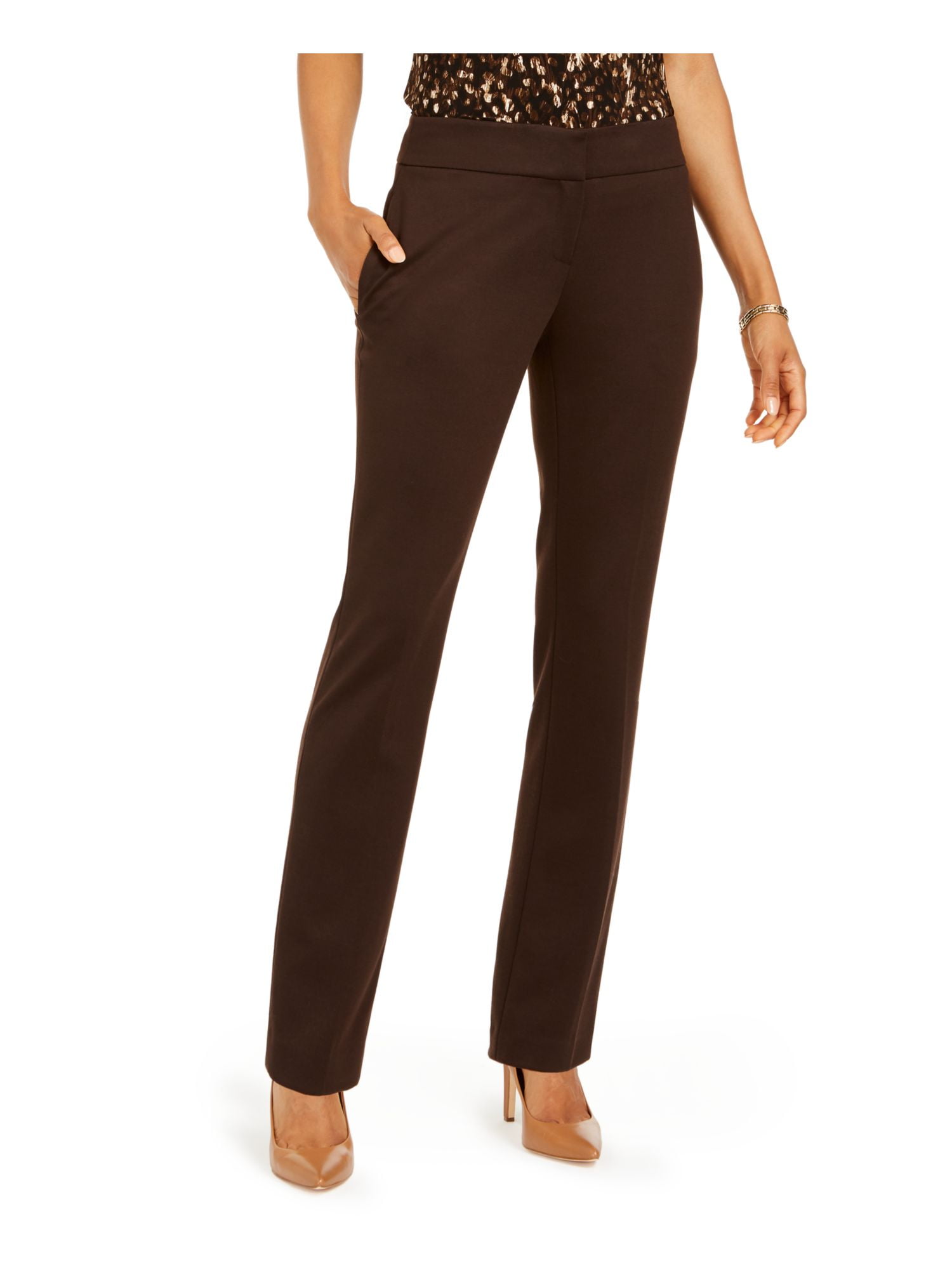 KASPER 79 Womens New Brown Straight leg Wear To Work Pants 4 B+B — free download