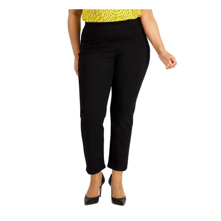KASPER Womens Black Stretch Wear To Work Pants Plus 18W 