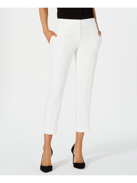 Womens Ivory Textured Pants Petites Size: 16P