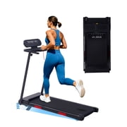 KASSADIN Compact Treadmill with handrail & incline, 3.5 hp portable electric mini treadmill for home, 0.6 10 mph speed range, 400 lbs weight capacity