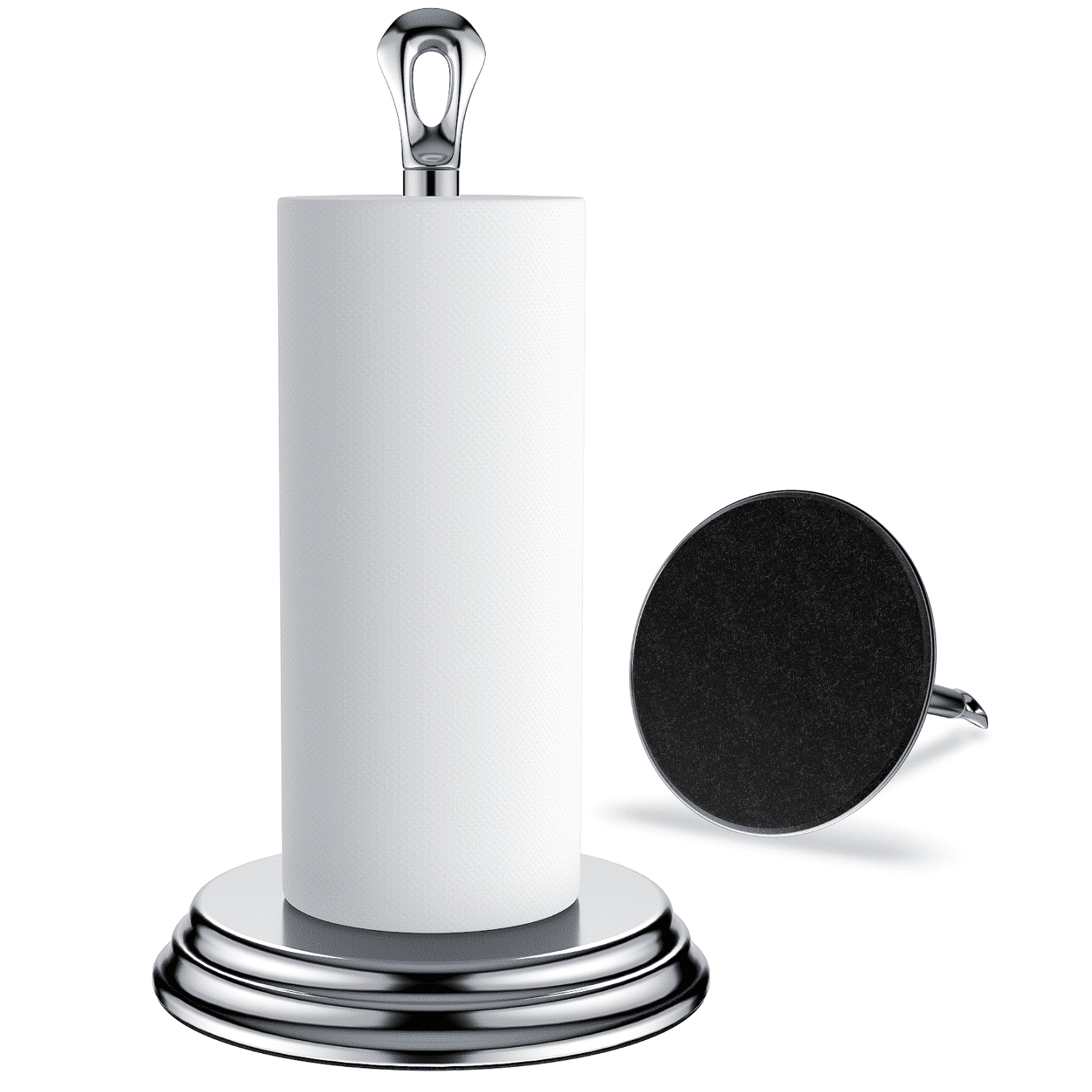 KASUNTO Paper Towel Holder with Heavy Metal Base, Standing Rustproof ...