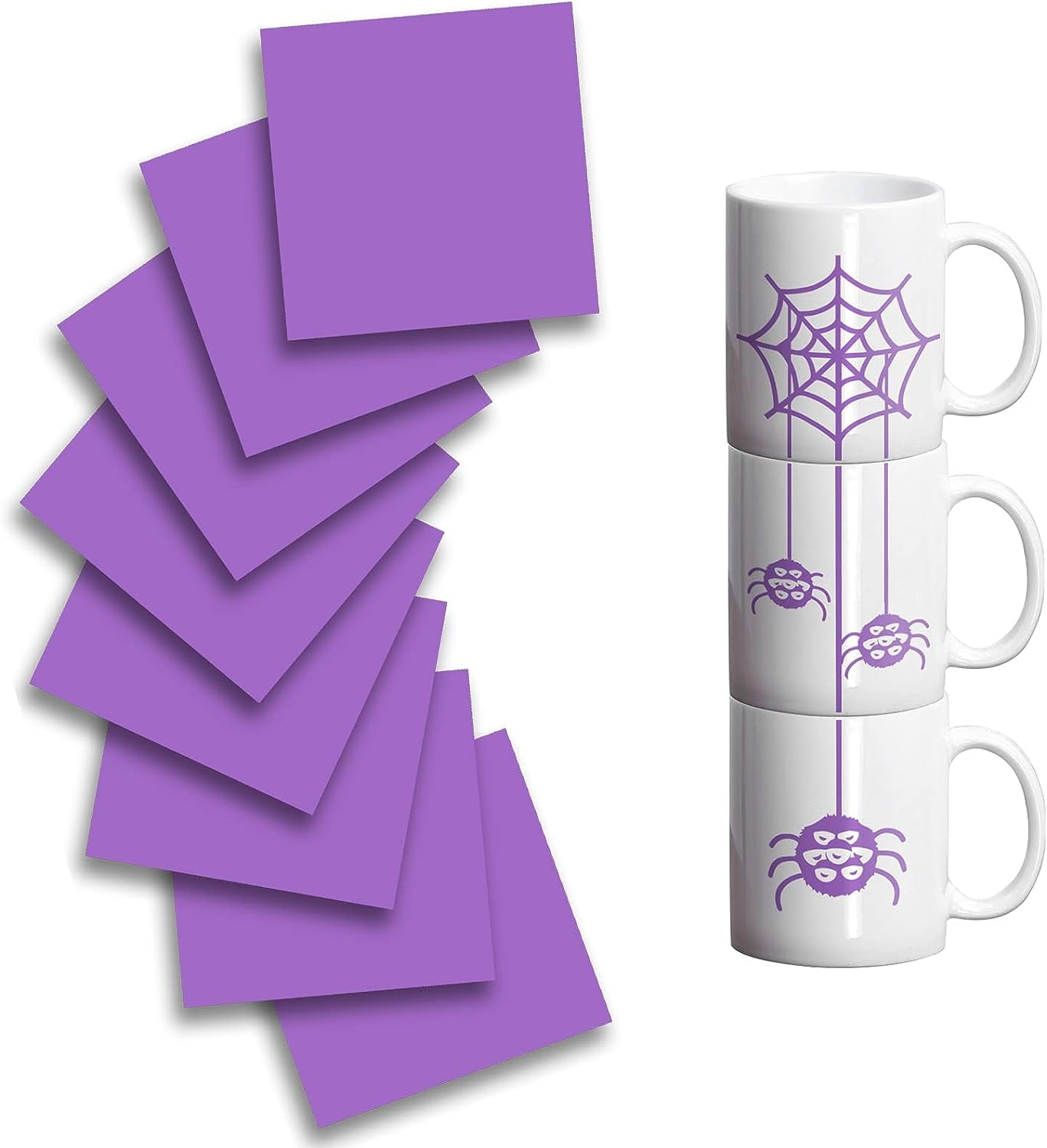 KASYU Infusible Ink Transfer Sheets Bundle for Cricut Mug Press,Solid Purple Infused Ink Paper