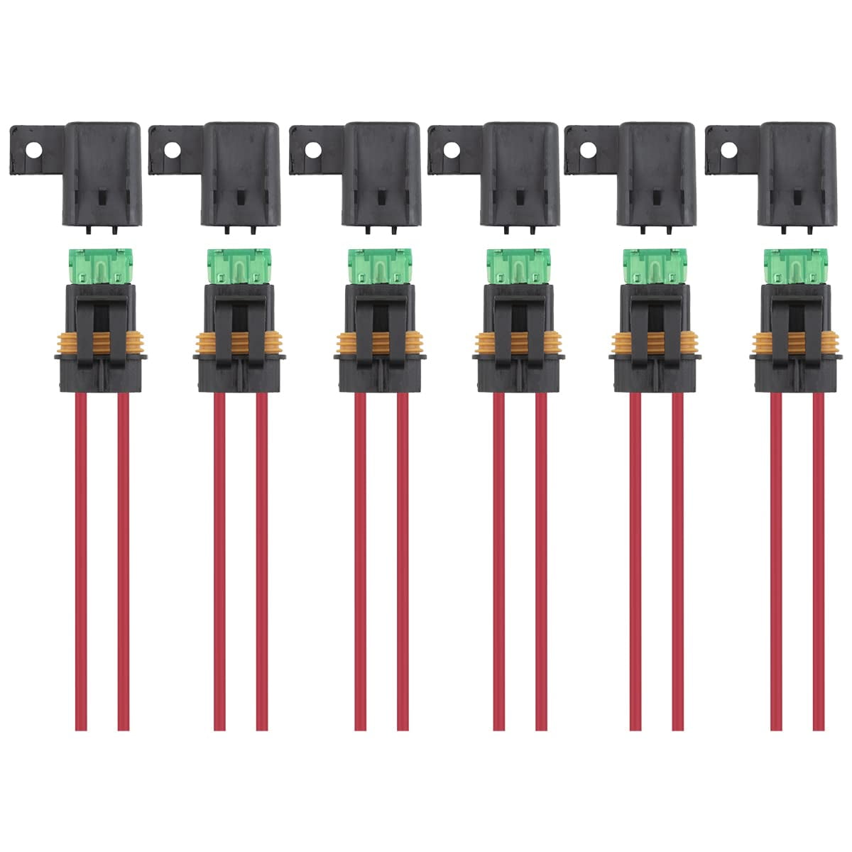Waterproof Fuse Holder 6-Pack Waterproof Inline Fuse Holders - 12 Gauge ...