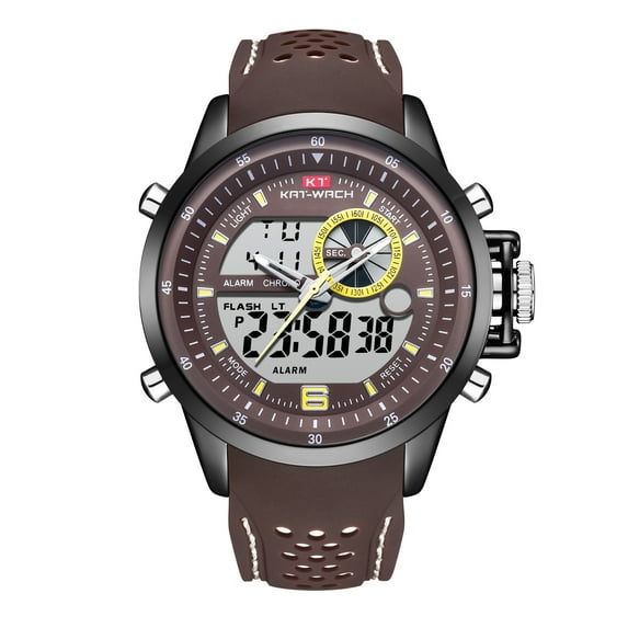 KAT Watch Men's Military Watch Outdoor Sports Electronic Watch Tactical Military Watch LED Stop Watch Waterproof Digital Analog Watch